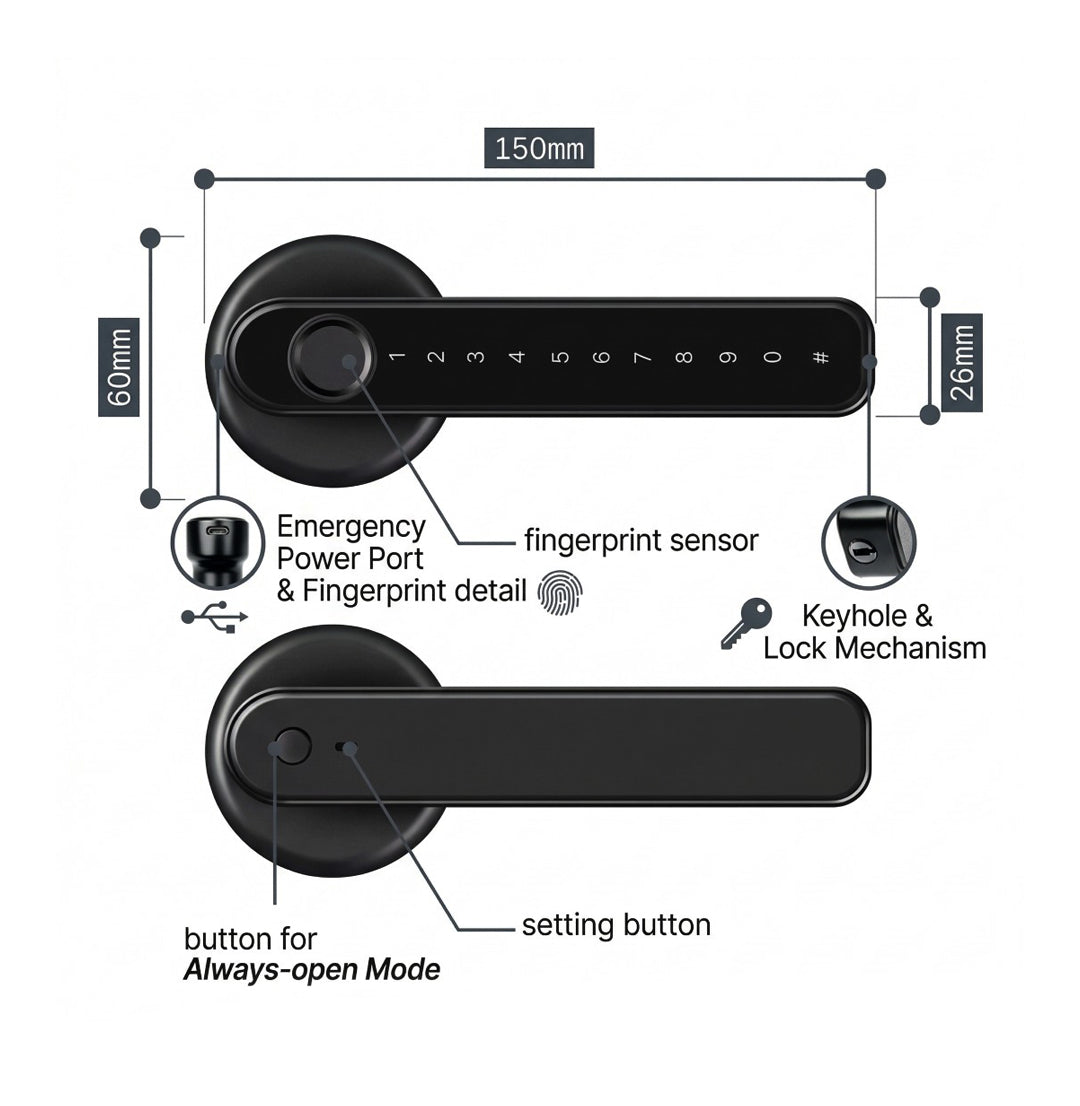 KSA Mart Smart Fingerprint Lock