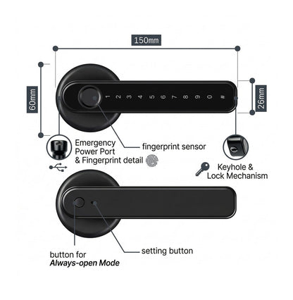 KSA Mart Smart Fingerprint Lock